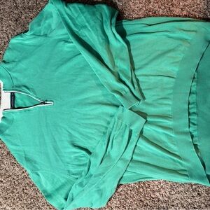 Paul Fredrick Mint Green Quarter-Zip Sweater